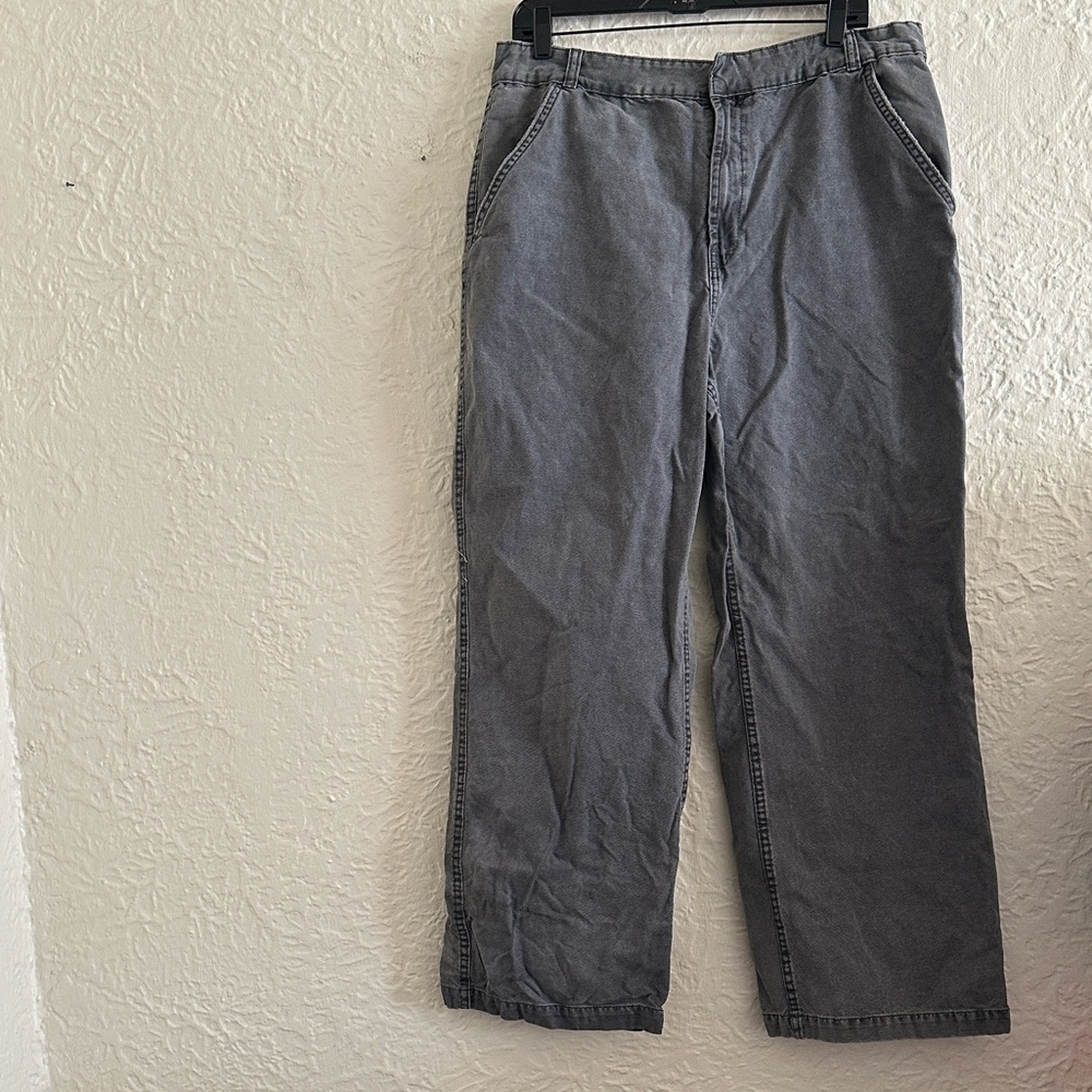 Zara Relaxed Fit Gray Denim Trousers 14